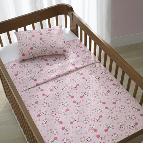 Juego Sábanas para Cuna Dohler 100% Algodón GATITA BABY