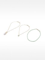 Set De Collares Con Piedras verde