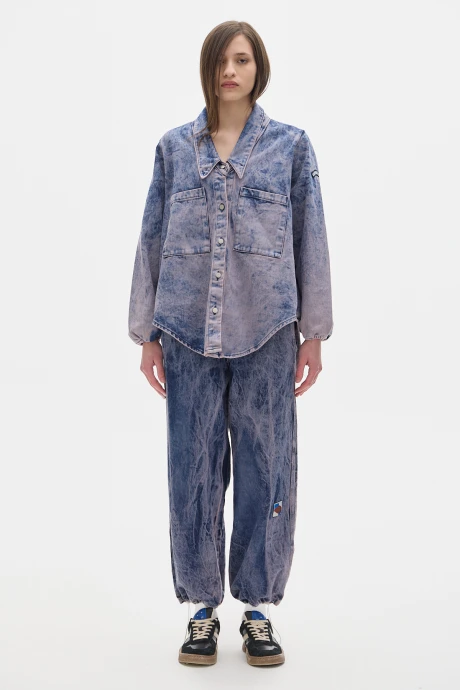Camisa Cisne Denim Washed Rose