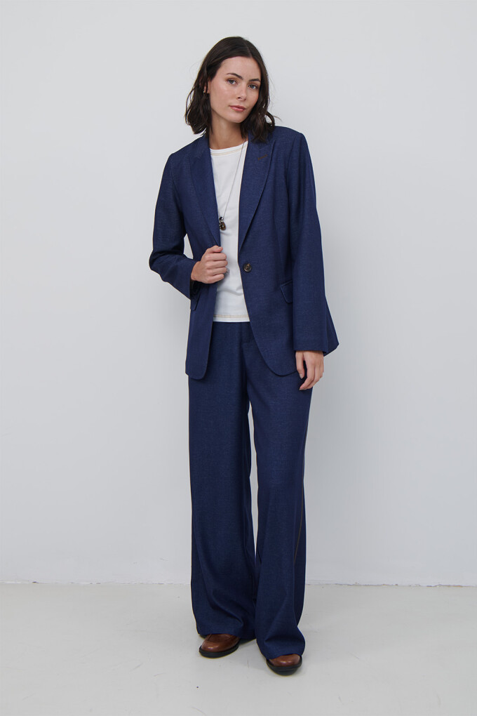 PANTALON JEAN TEXTIL AZUL CAMEL