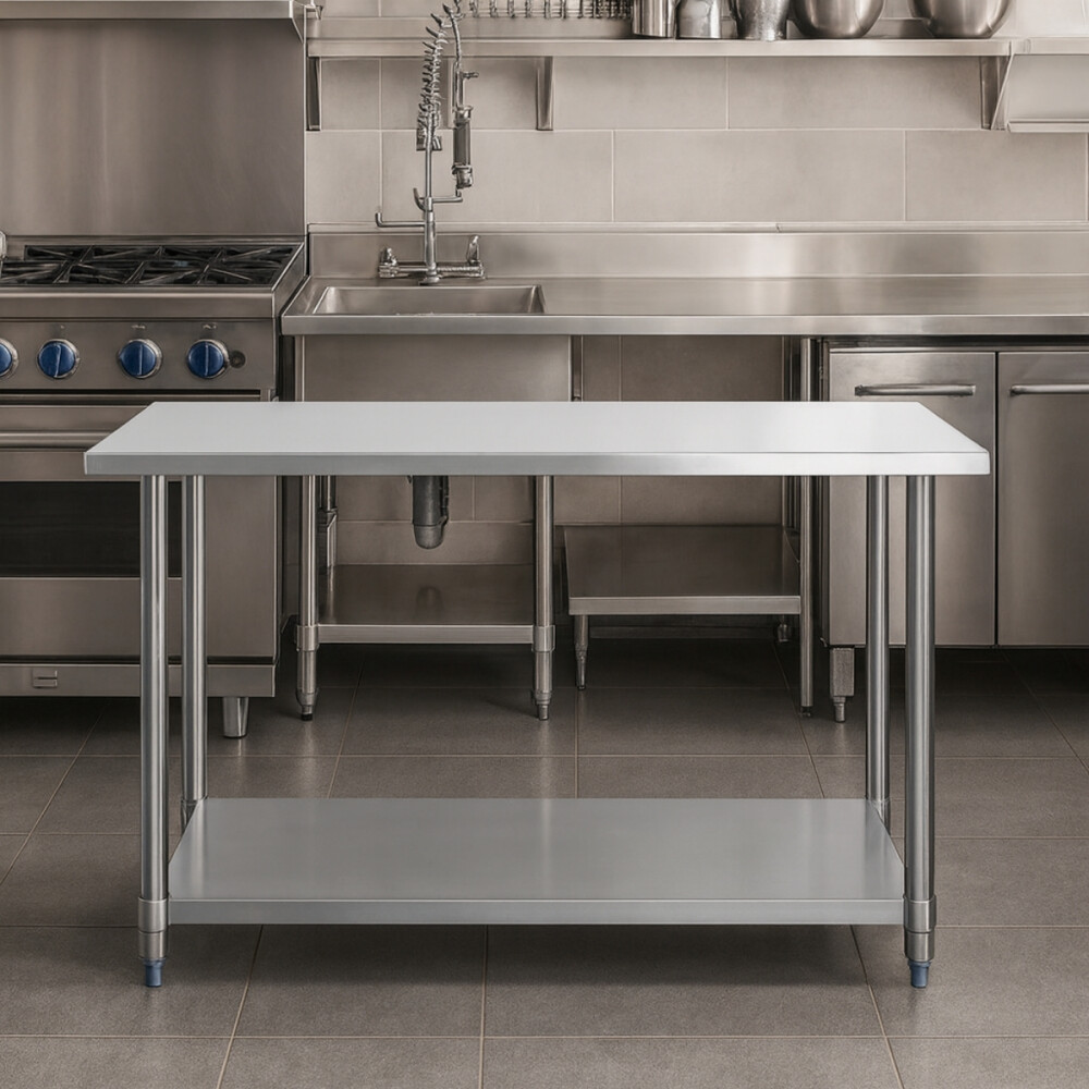 Mesada Central con Estante Inferior 150x60 cm Mesada Central con Estante Inferior 150x60 cm