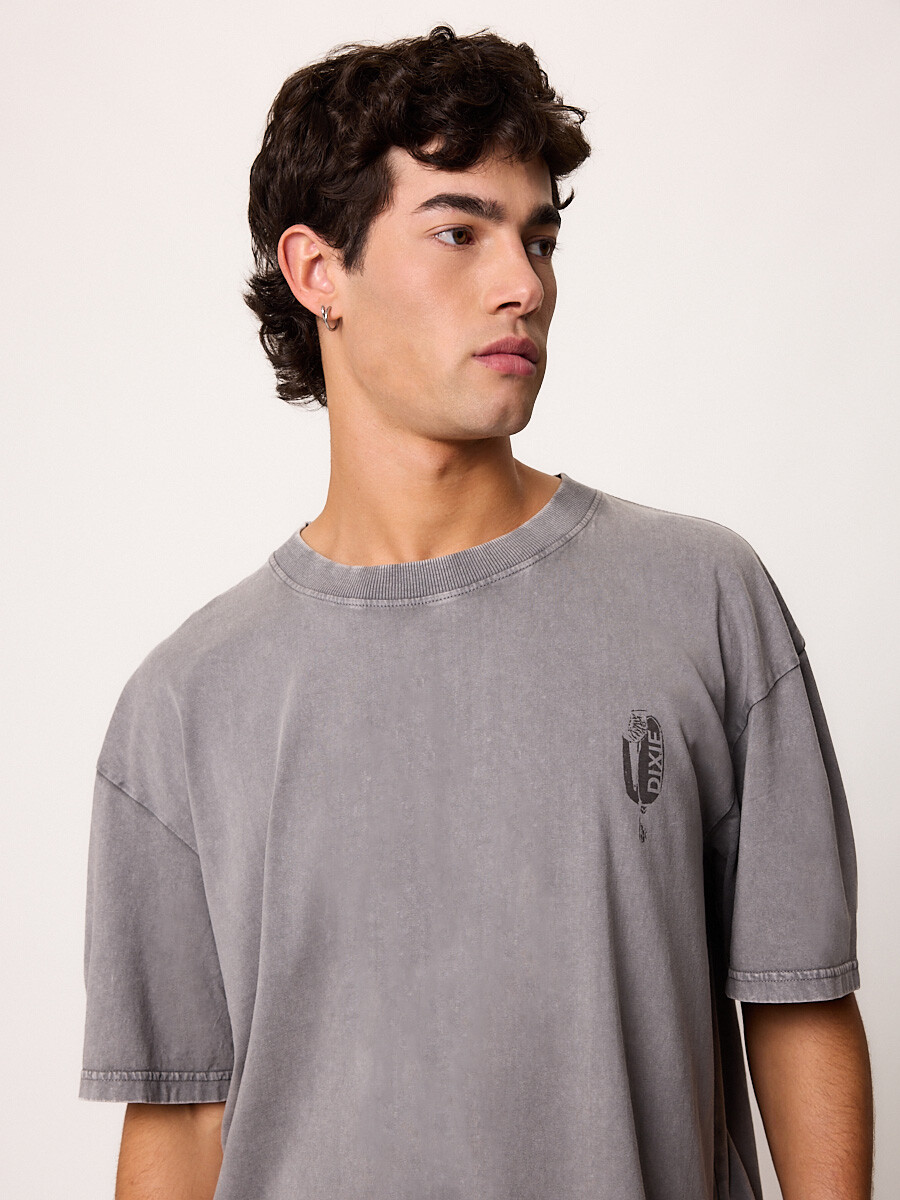 T-SHIRT M/C PALITO DIXIE Gris