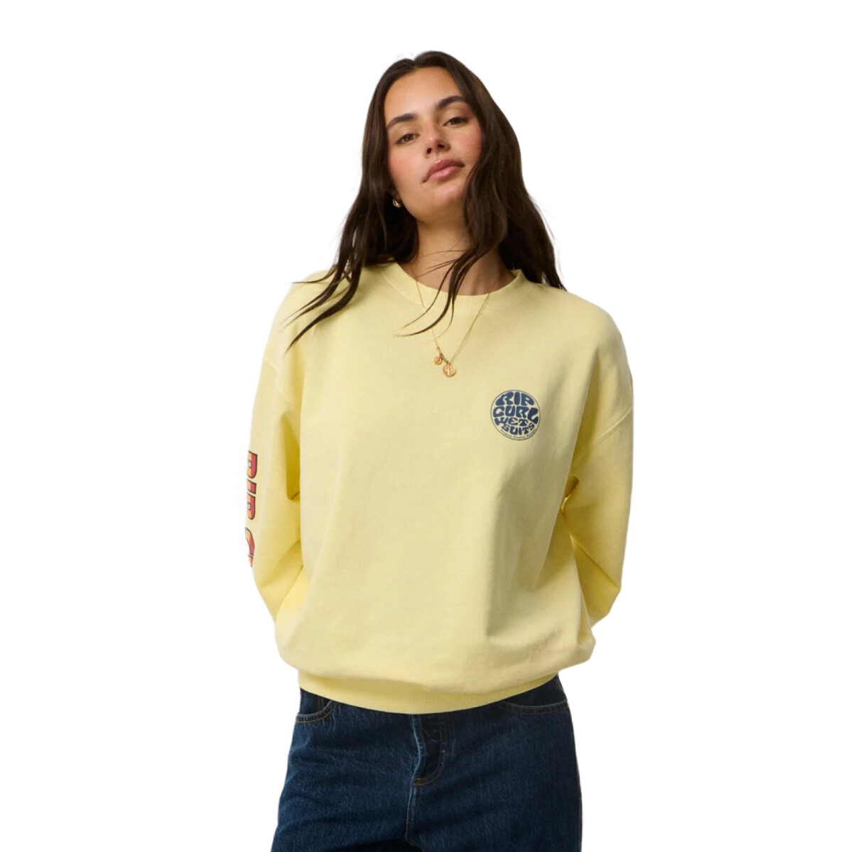 Buzo Rip Curl Sg Heritage Oversized Fleece - Amarillo 
