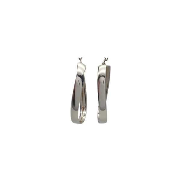 Caravanas Aros torneados- Plata 925 - Sin piedra- CA4145 sinpiedra