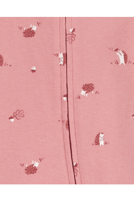 Pijama 1 pieza de algodón, con pie, diseño erizos Sin color