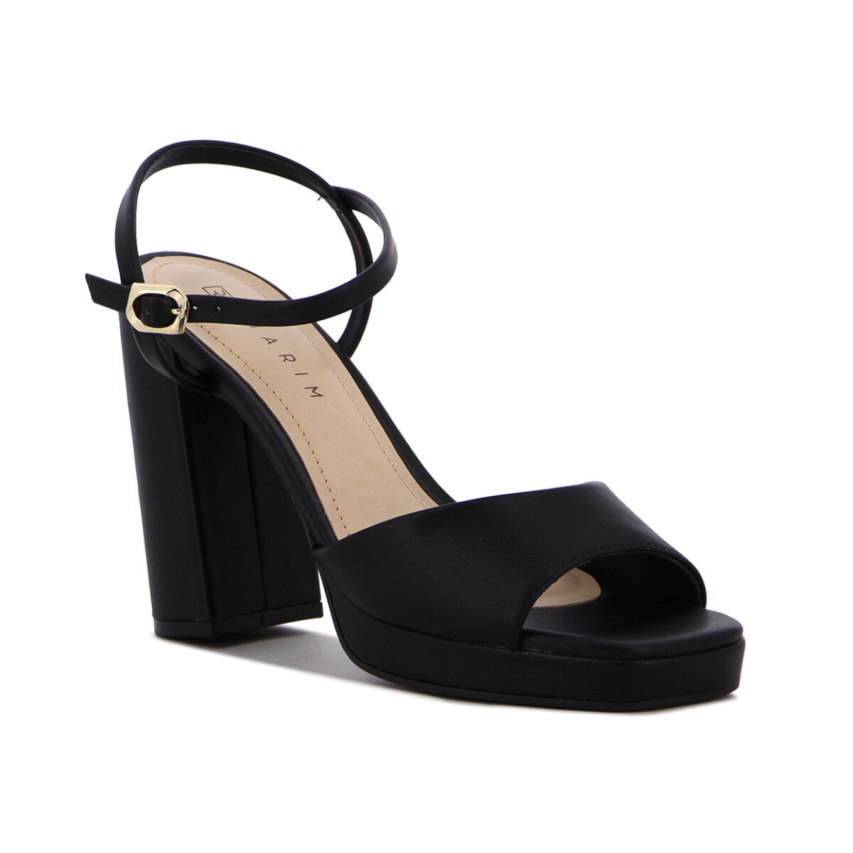 Ramarim Sand.dama Tira Ancha C/pulsera T/alto-plataforma - Negro - Negro 