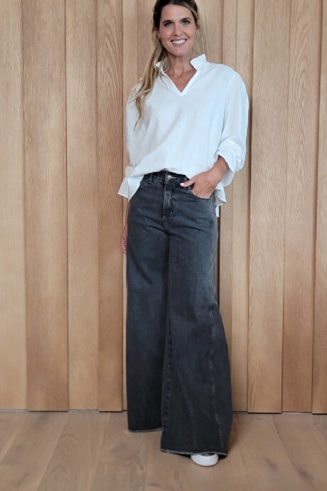 Jean Juana Denim Negro Picado