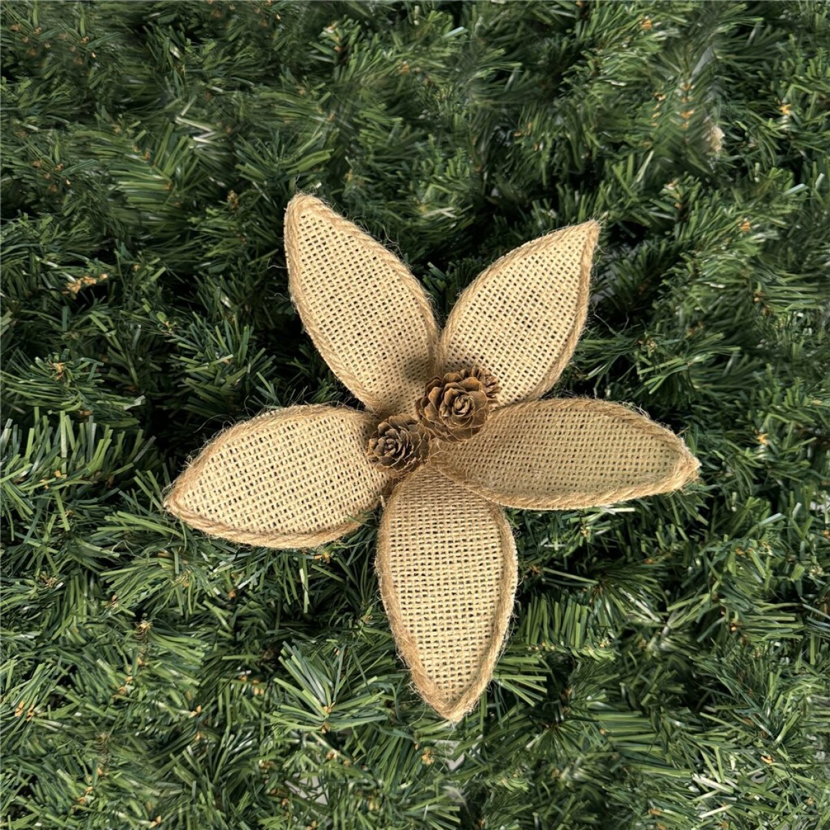 FLOR NAVIDEÑA PIÑAS ARPILLERA RUSTICA 24 CM. 