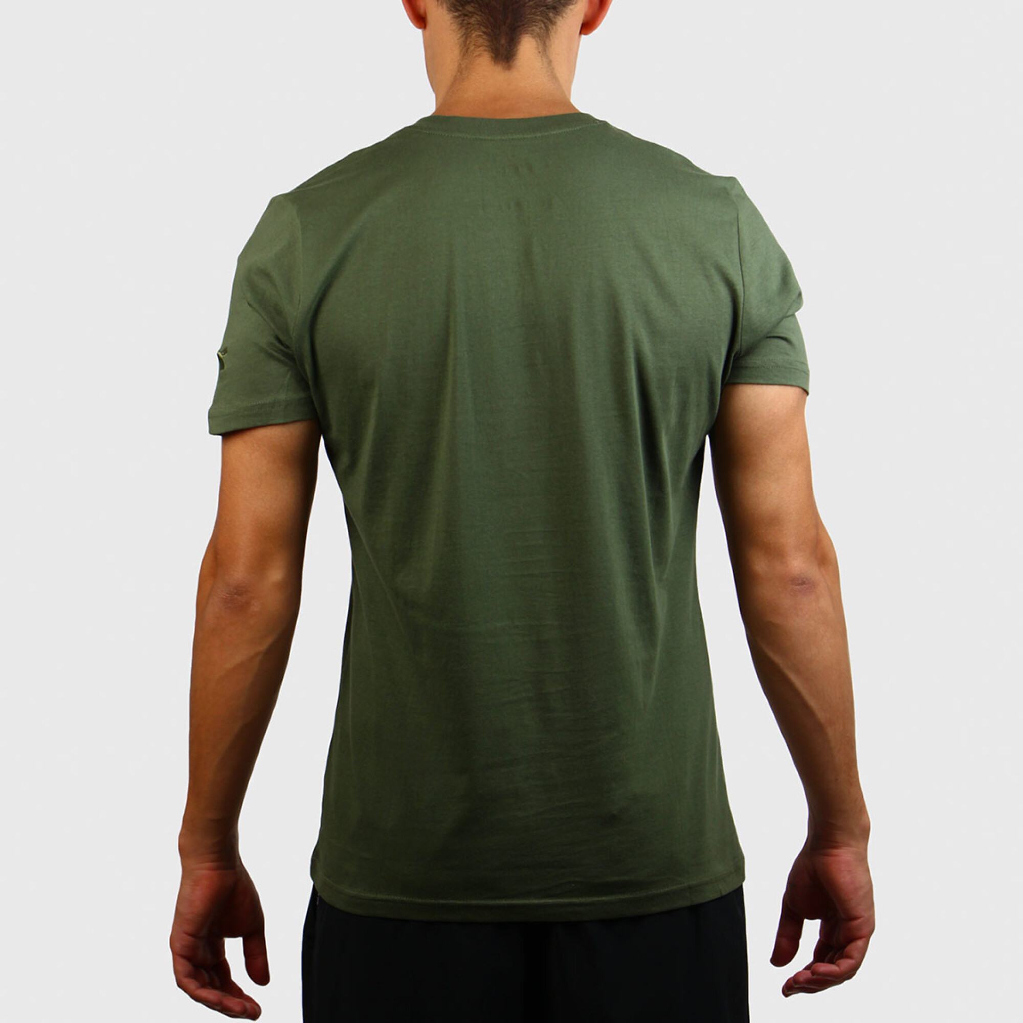 Diadora Hombre Sport T shirt V Neck military Green Verde Militar