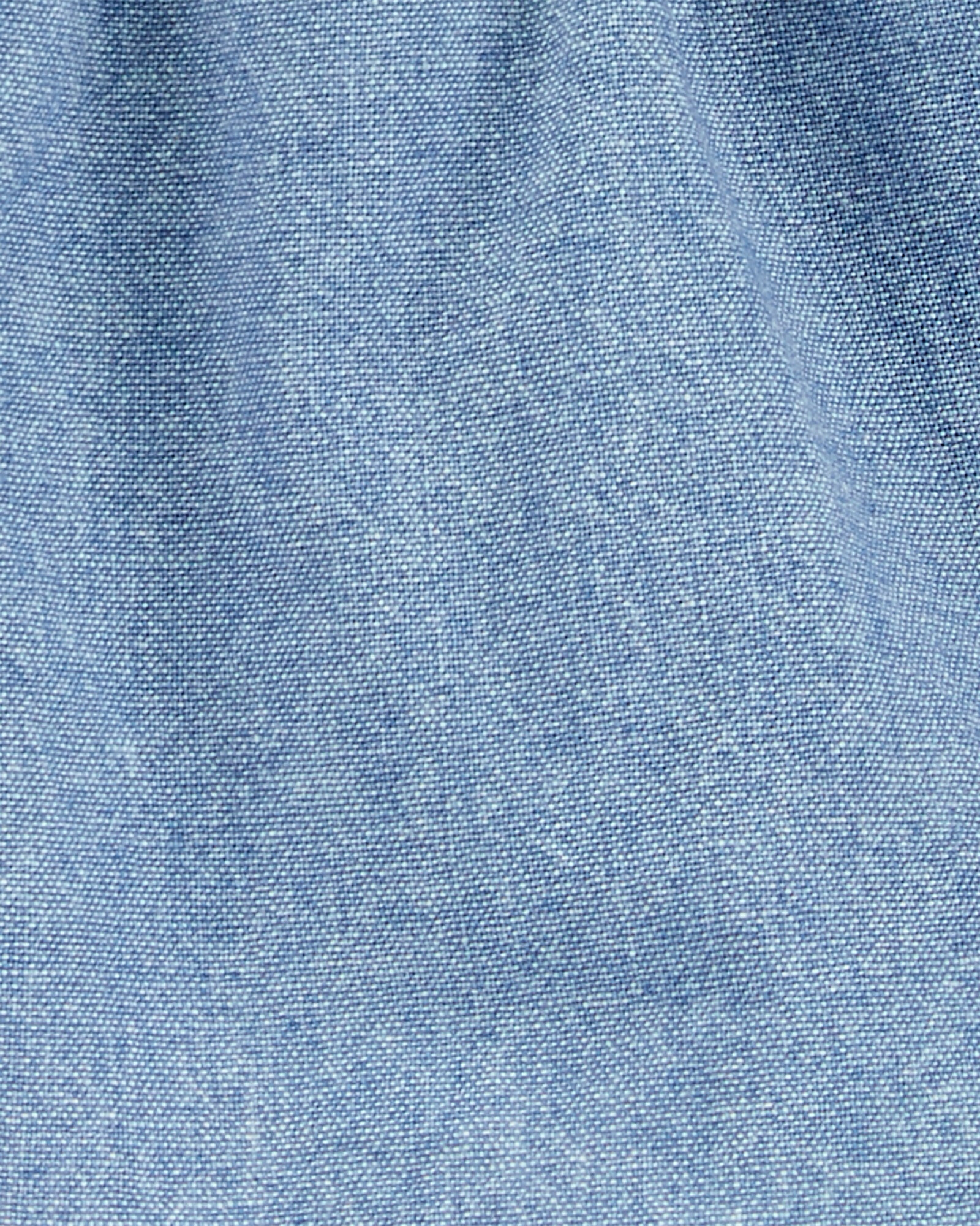 Set dos piezas short y blusa símil jean con tirantes cruzados en espalda 0