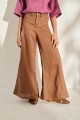 PANTALON WIDE XL LINEN SS27 Kaki