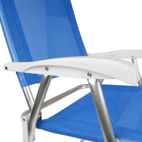 Reposera Alta Plegable en Aluminio Mor Master Plus Fashion Azul