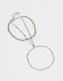Pulseras Flexibles Pulsera Flexible Con Anillo Unido - Plateado