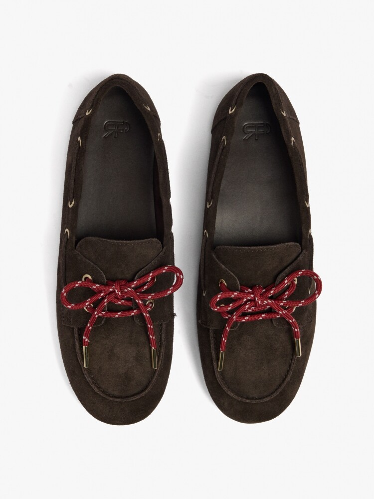Mocasines De Piel Con Doble Cordón marron