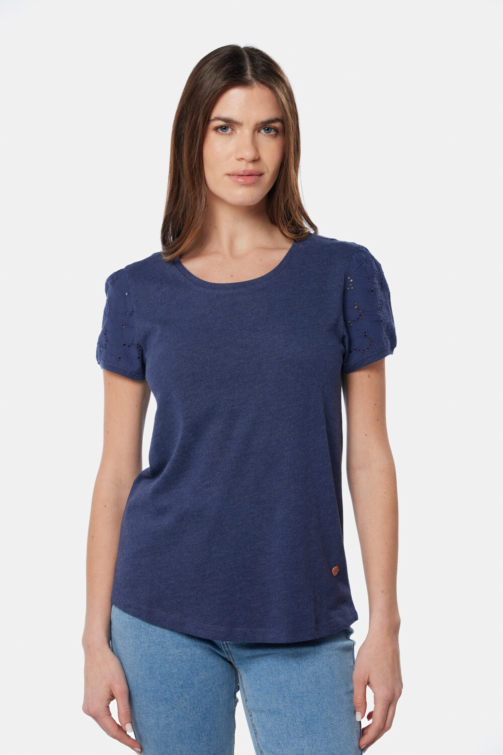 REMERA BRODERIE LISA Azul