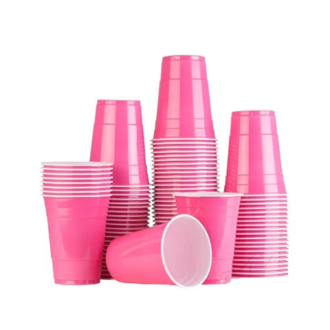 Vaso 500ml Diferentes colores x50un Rosado