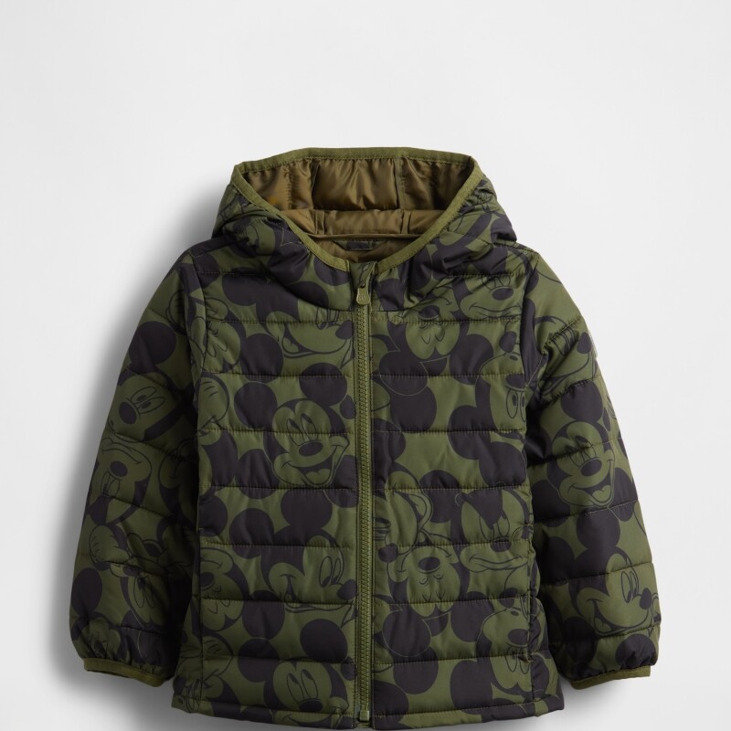 V-DIS FRCH LWT PUFFER ARMY JACKET GREEN