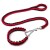 Correa Collar Reforzado Perros Semi Ahorque Cuerda Trenzada Variante Color Rojo y Negro
