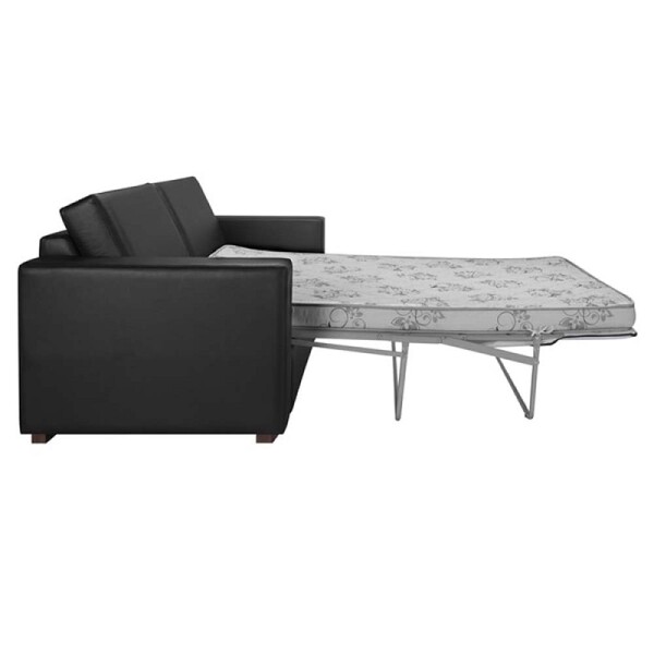 SOFA CAMA 2 PLAZAS - TAPIZADO EN SINTETICO NEGRO SOFA CAMA 2 PLAZAS - TAPIZADO EN SINTETICO NEGRO
