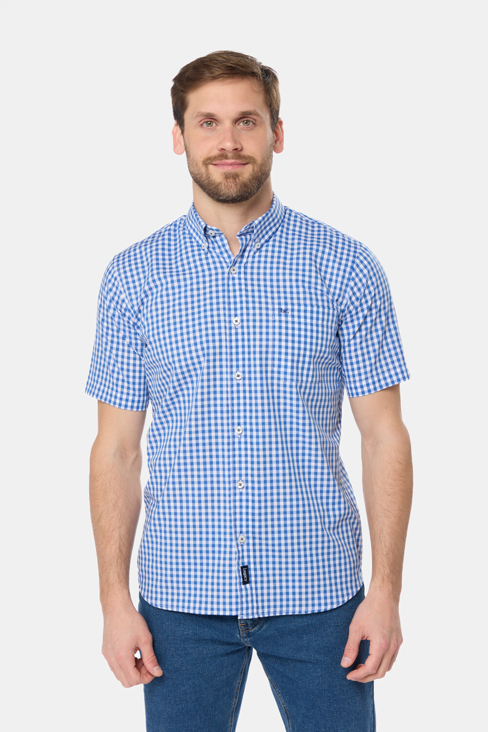 CAMISA SPORT A CUADROS Azul