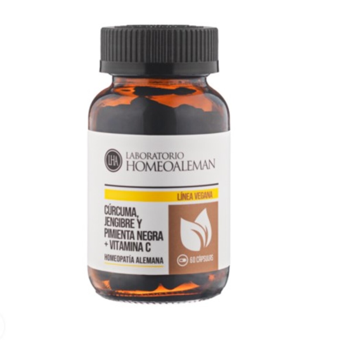 Homeopatía Alemana cúrcuma, jengibre y pimienta negra x60 