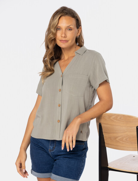 CAMISA DE LINO Verde