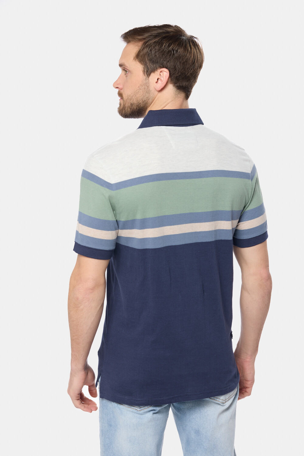 REMERA POLO RAYADA Verde