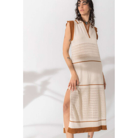 Vestido Stripe Crudo Y Came