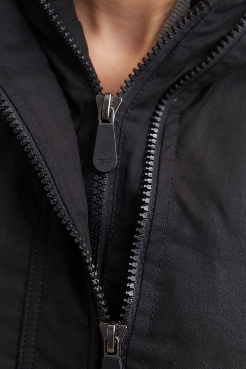 Campera con cierres NEGRO