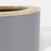 BASURERO PLAST GRIS/BAMBU 20X26CM Unica