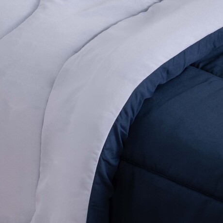 ACOLCHADO 1 PLAZA MICROFIBRA AZUL DUO REVERSIBLE