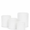 SET 4 MACETAS CERAMICAS BLANCO