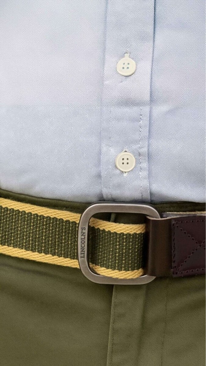 Cinto Pampa - 110 Cms. Oliva C/ Piel 