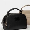 Bandolera Jazmin En Efecto Cuero Zaffiano Negro