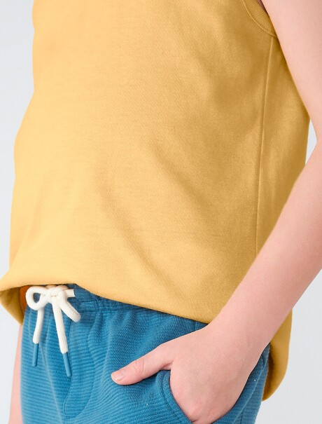 MUSCULOSA INFANTIL UNISSEX BÁSICA AMARILLO