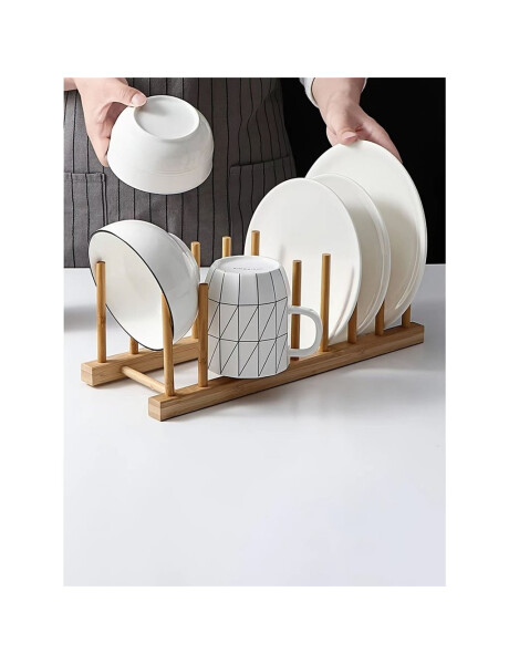 SOPORTE PARA PLATOS MADERA BAMBOO 33x14x8CM NATU SOPORTE PARA PLATOS MADERA BAMBOO 33x14x8CM NATU
