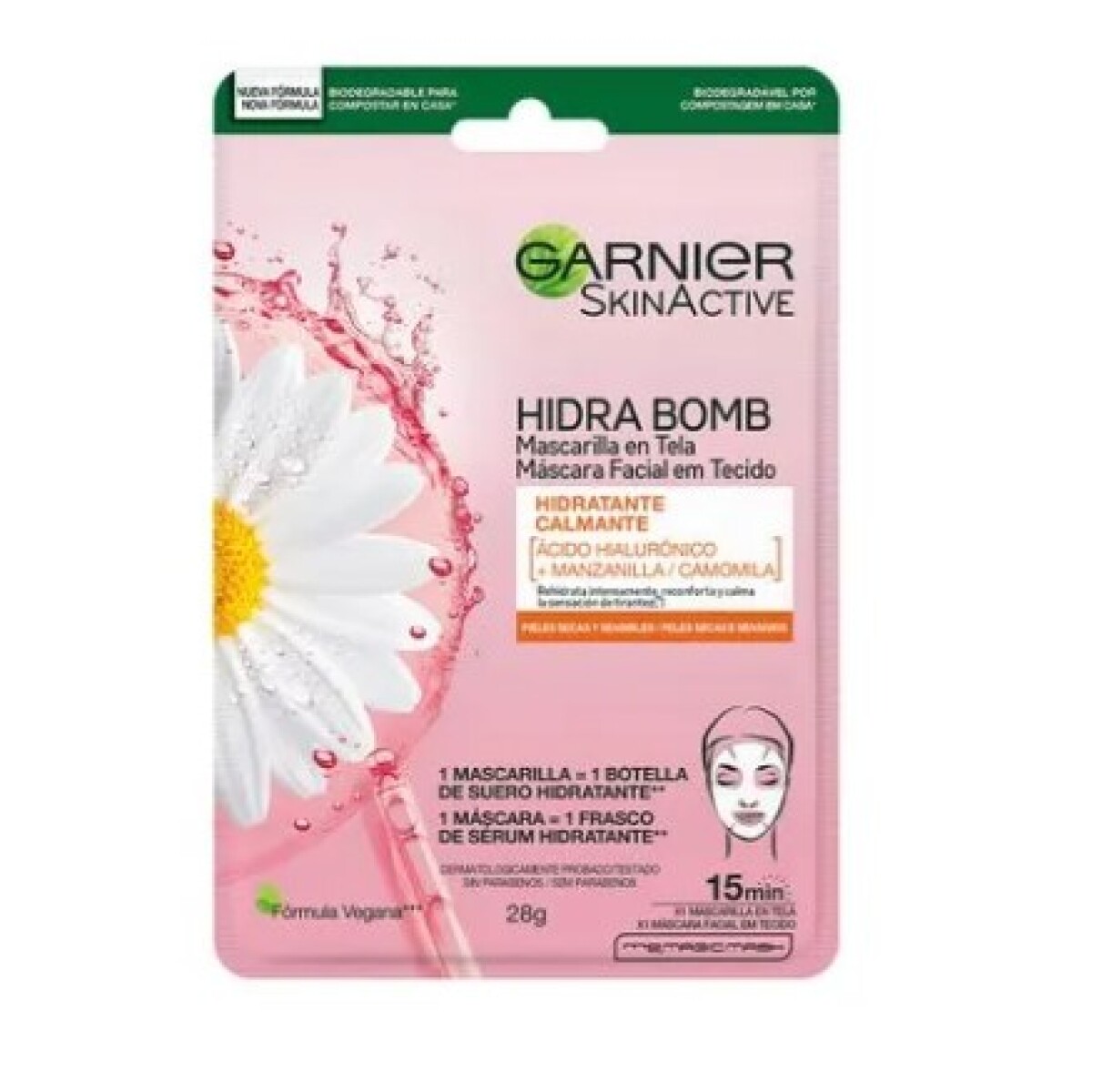 Garnier Skinactive mascarilla en tela - Hidra Bomb Calmante 