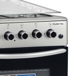 COCINA INOX 3H + DISCO, HORNO ELÉCTRICO – ENCENDIDO - 50x55x83cm. acero inoxidable