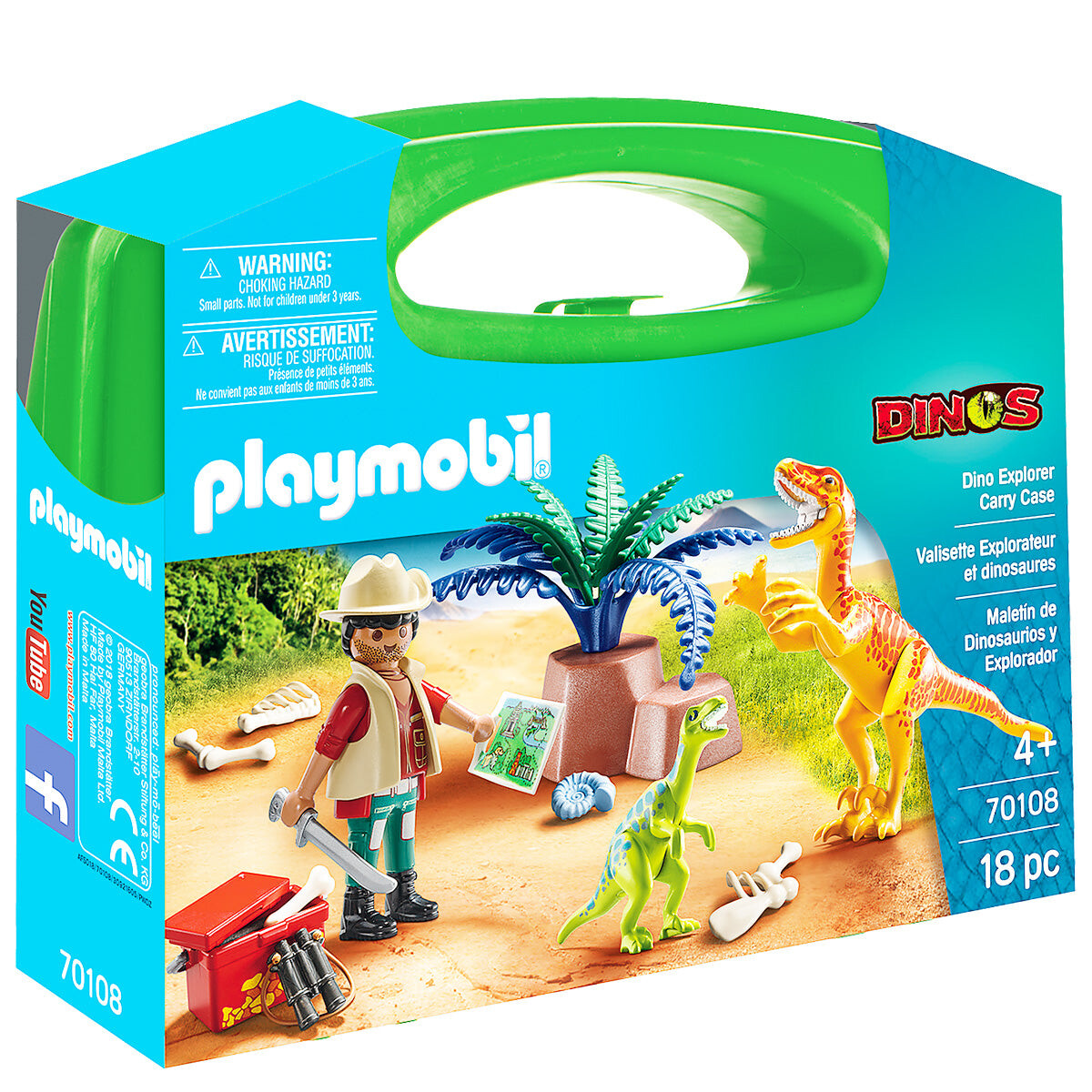 Playmobil Maletin Tematico Dinosaurios Y Explorador 