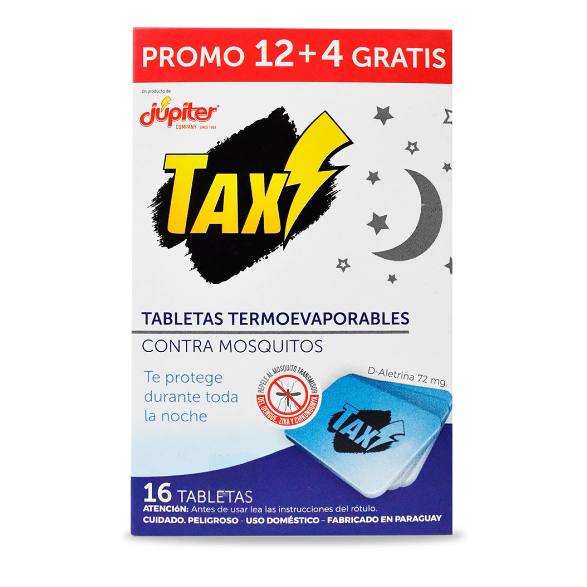 TABLETAS TAX PARA MOSQUITOS 16 UNIDADES 