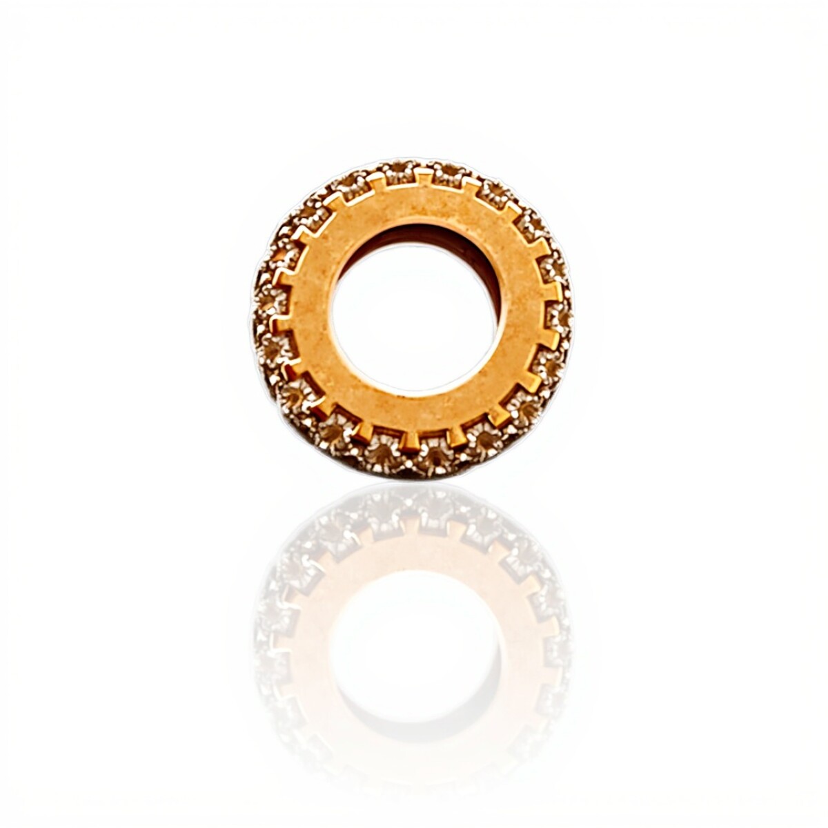 Dije Aro-Oro bajo-Piedra Zirconia-CP8529 - conpiedra 