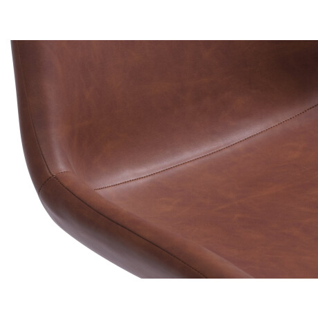 Silla De Comedor Hygum Giratoria Polipiel Cognac/Negro