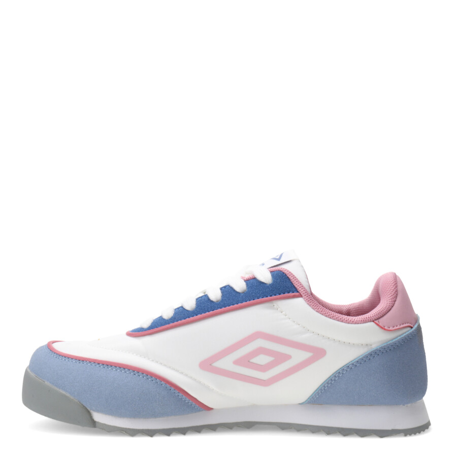 Championes de Mujer Umbro Lane Lady Blanco - Celeste - Rosado