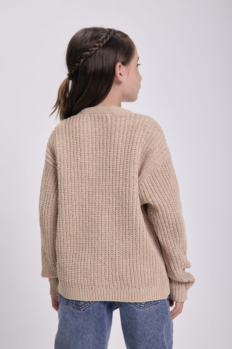 Saco tejido fantasía Beige