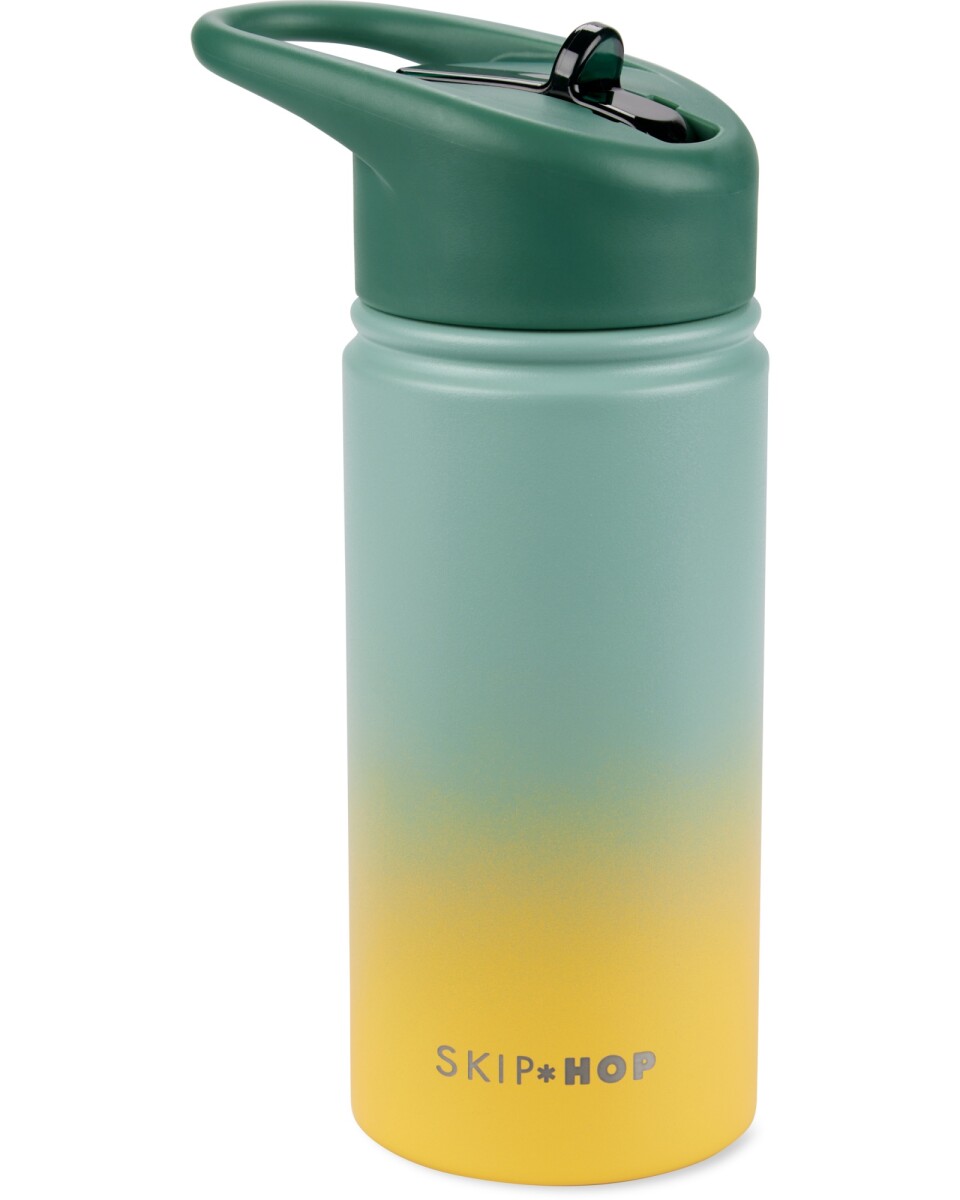 Botella Wander de acero inox. con sorbito, en degradé verde 
