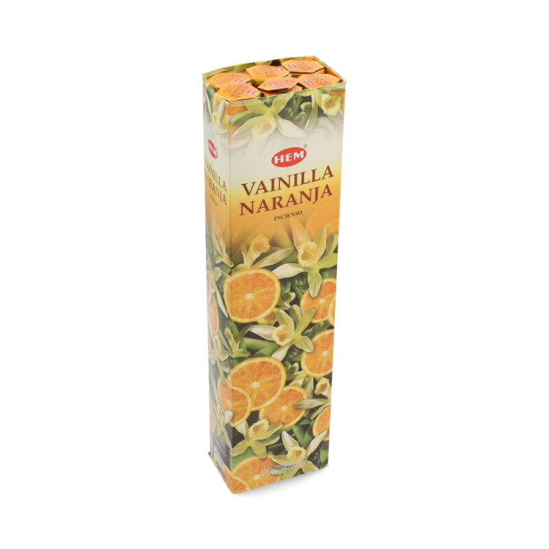 INCIENSO HEM HEXAGONAL LARGA CAJA X6 Vainilla/naranja