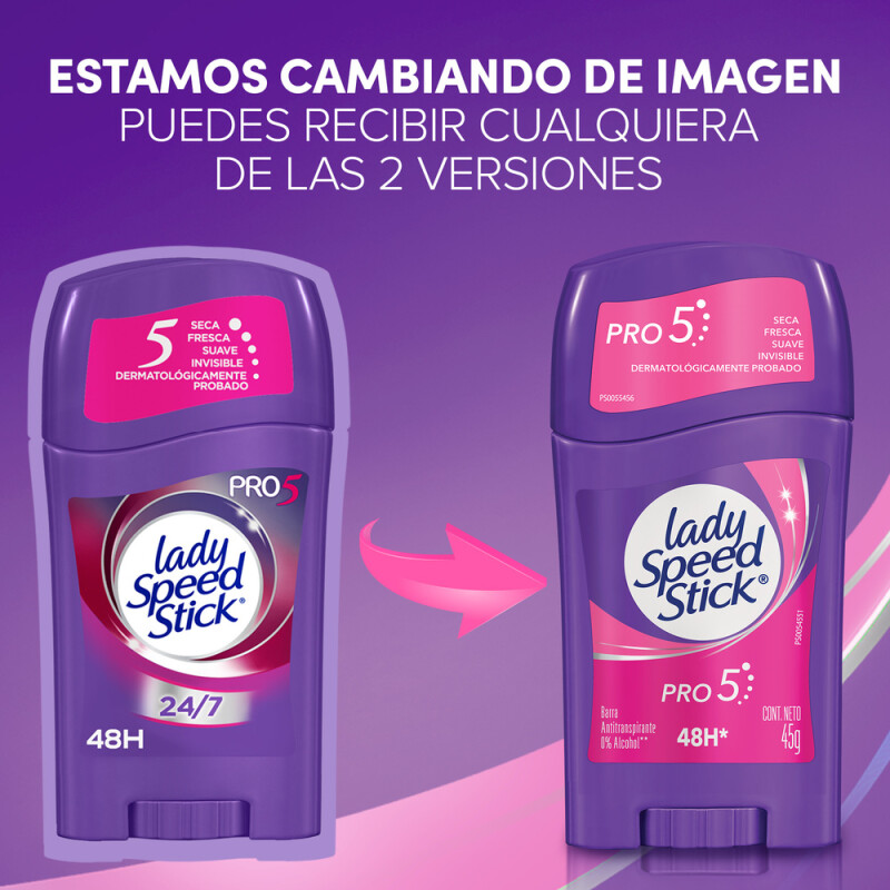 Desodorante En Barra Lady Speed Stick Pro 5en1 45 Grs. Desodorante En Barra Lady Speed Stick Pro 5en1 45 Grs.