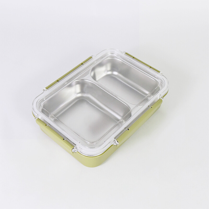 TUPPER INOX/VERDE C/DIVISIONES 23X7X6CM Unica