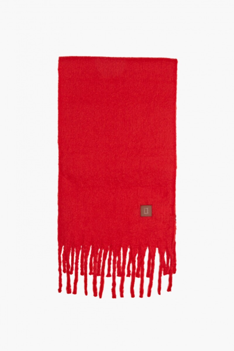 Bufanda con flecos - rojo 