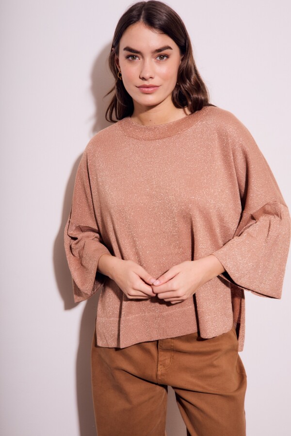 Sweater Manga Volado Mocha